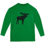 Moose Faux Stitched Youth Long Sleeve T Shirt