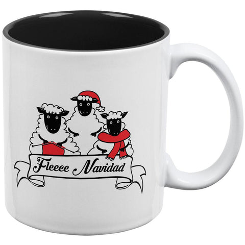 Christmas Sheep Feliz Fleece Navidad All Over Coffee Mug