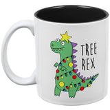 Christmas Tree Rex T-Rex Funny Dinosaur All Over Coffee Mug