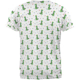 Christmas Tree Rex T-Rex Dinosaur Pattern All Over Mens T Shirt