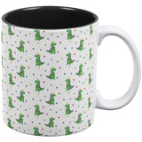 Christmas Tree Rex T-Rex Dinosaur Pattern All Over Coffee Mug