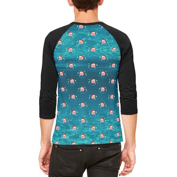 Christmas Caroling Jellyfish Pattern Mens Raglan T Shirt – AnimalWorld.com