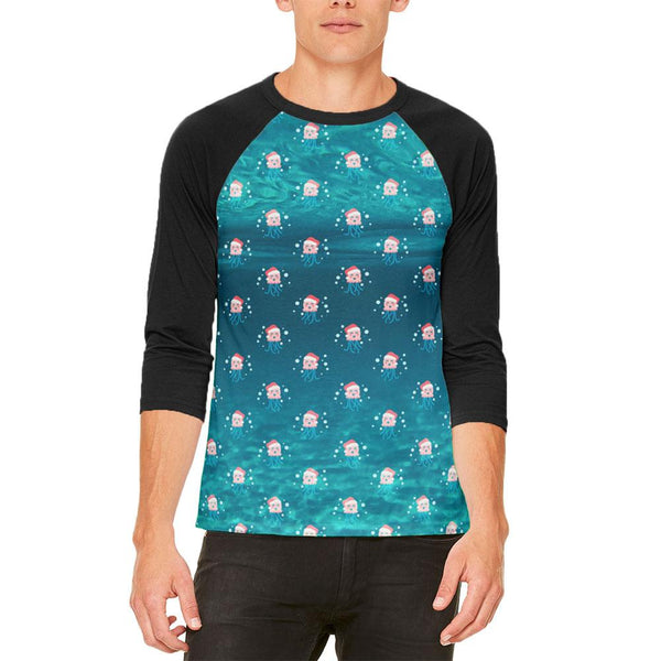 Christmas Caroling Jellyfish Pattern Mens Raglan T Shirt – AnimalWorld.com
