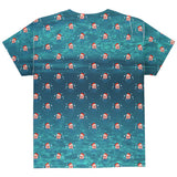 Christmas Caroling Jellyfish Pattern All Over Youth T Shirt