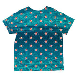Christmas Caroling Jellyfish Pattern All Over Toddler T Shirt