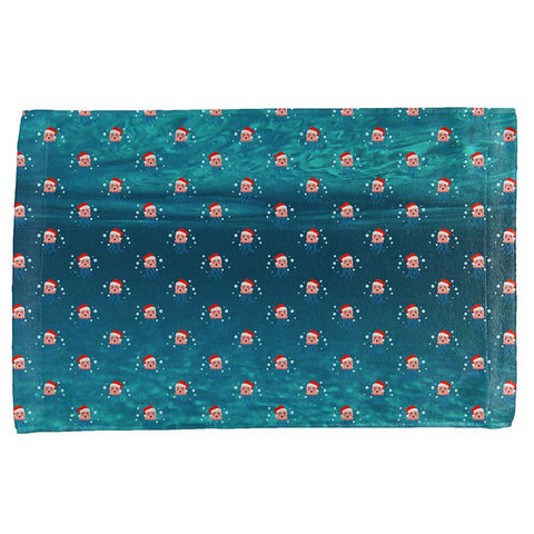 Christmas Caroling Jellyfish Pattern All Over Hand Towel