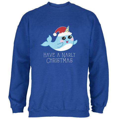 Narwhal Have a Narly Gnarly Christmas Mens Sweatshirt