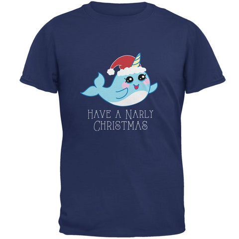 Narwhal Have a Narly Gnarly Christmas Mens T Shirt