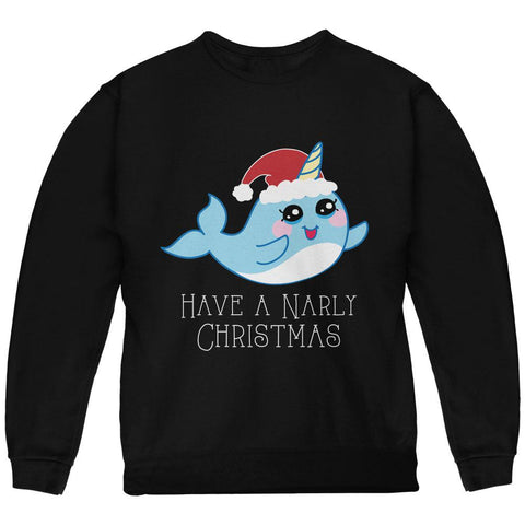Narwhal Have a Narly Gnarly Christmas Youth Sweatshirt