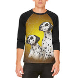 Dalmatians Live Forever Mens Raglan T Shirt