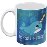 Christmas Narwhal Be Merry and Bright All Over Coffee Mug