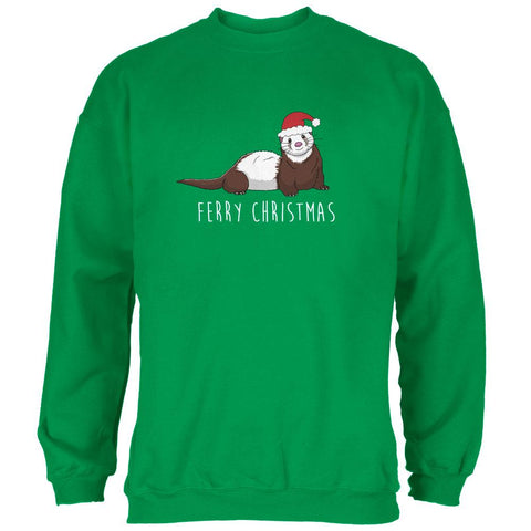 Ferry Merry Christmas Ferret Mens Sweatshirt