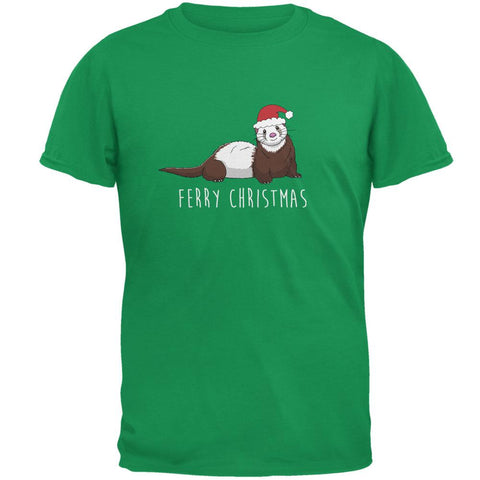 Ferry Merry Christmas Ferret Mens T Shirt