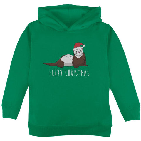 Ferry Merry Christmas Ferret Toddler Hoodie