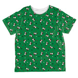 Retro Ferry Merry Christmas Ferret Pattern All Over Toddler T Shirt