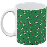 Retro Ferry Merry Christmas Ferret Pattern All Over Coffee Mug