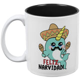 Christmas Narwhal Feliz Narvidad Navidad All Over Coffee Mug