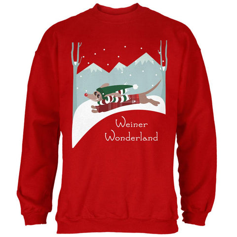 Christmas Dachshund Weiner Winter Wonderland Mens Sweatshirt