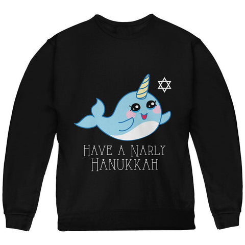Narwhal Have a Narly Gnarly Hanukkah Youth Sweatshirt