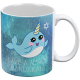 Narwhal Have a Narly Gnarly Hanukkah All Over Coffee Mug