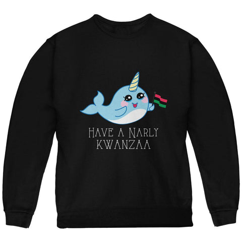 Narwhal Have a Narly Gnarly Kwanzaa Youth Sweatshirt