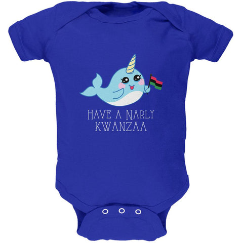 Narwhal Have a Narly Gnarly Kwanzaa Soft Baby One Piece
