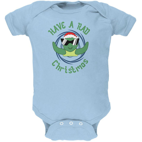 Christmas Sea Turtle Have a Rad Christmas Soft Baby One Piece