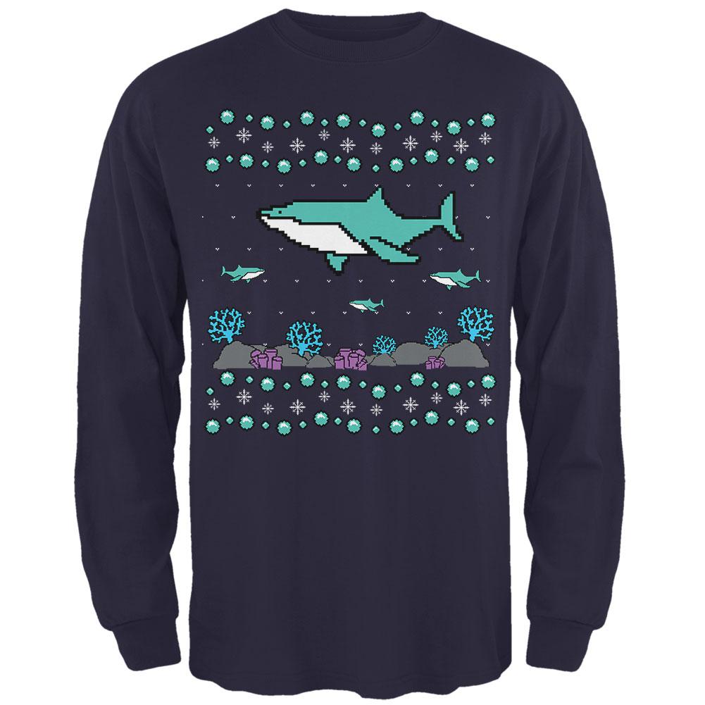 Whale Shark Long Sleeve T-Shirt Small / Navy