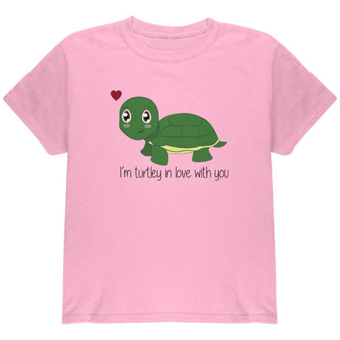 Turtle I'm Totally In Love With You Funny Pun Valentine's Day Youth T Shirt