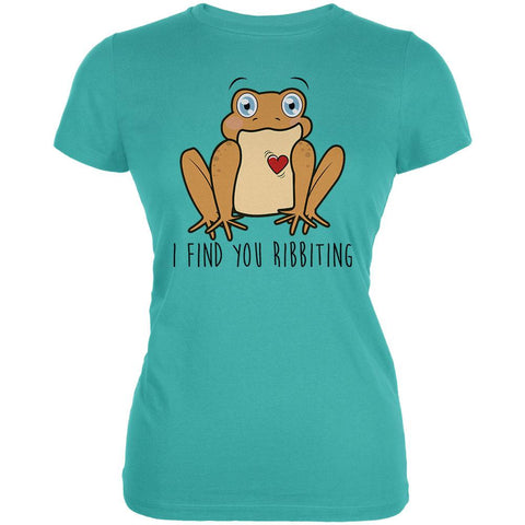 Toad I Find You Riveting Funny Pun Valentine's Day Juniors Soft T Shirt