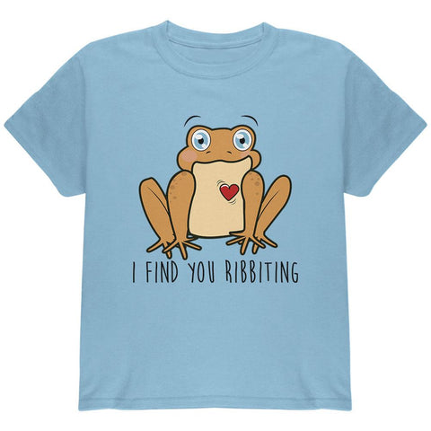 Toad I Find You Riveting Funny Pun Valentine's Day Youth T Shirt