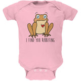 Toad I Find You Riveting Funny Pun Valentine's Day Soft Baby One Piece