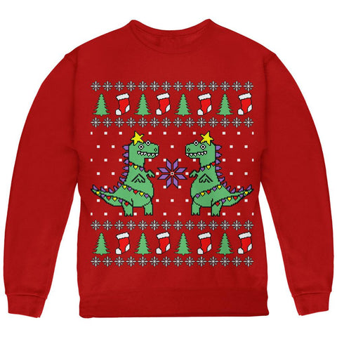 Tree Rex T Rex Ugly Christmas Sweater Youth Sweatshirt