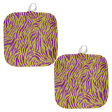 Mardi Gras Cajun Tiger Costume All Over Pot Holder (Set of 2)