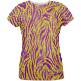 Mardi Gras Cajun Tiger Costume All Over Womens T Shirt