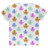 Cute Octopus Pattern All Over Youth T Shirt