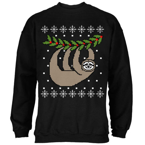 Big Hanging Sloth Ugly Christmas Sweater Mens Sweatshirt