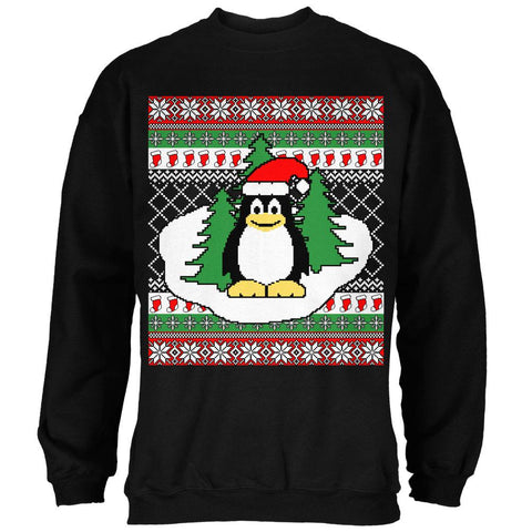 Penguin on Ice Ugly Christmas Sweater Mens Sweatshirt