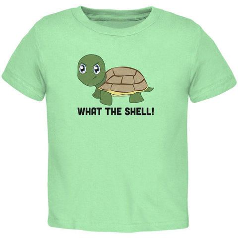 Turtle What The Shell Funny Pun Cute Toddler T Shirt