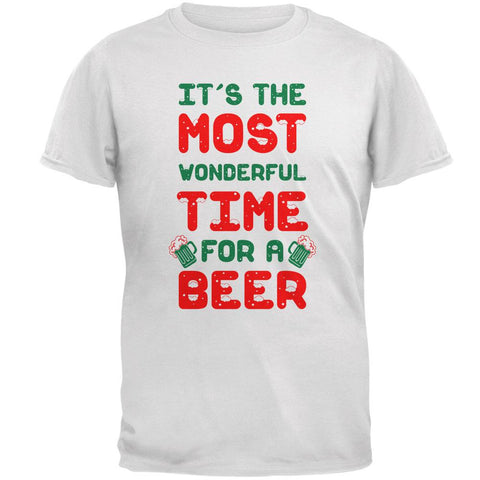 Christmas Most Wonderful Time for a Beer Mens T Shirt