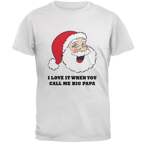 Christmas Santa I Love it When You Call Me Big Papa Mens T Shirt