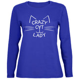 Crazy Cat Lady Womens Long Sleeve T Shirt front view