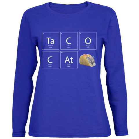 Taco Cat Periodic Table Womens Long Sleeve T Shirt