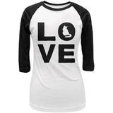 Cat Love Juniors 3/4 Sleeve Raglan T Shirt