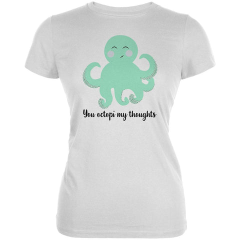 Octopus You Octopi My Thoughts Occupy Cute Pun Juniors Soft T Shirt