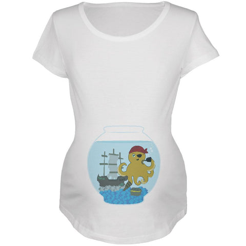 Fish Bowl Cute Pirate Octopus Maternity Soft T Shirt