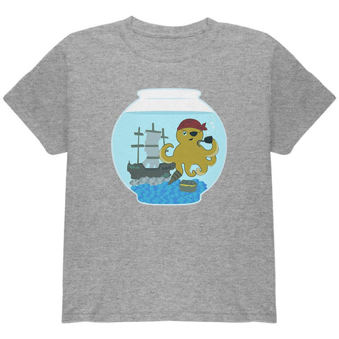 Fish Bowl Cute Pirate Octopus Youth T Shirt