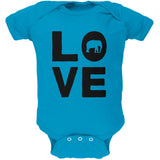 Elephant Love Soft Baby One Piece  front view