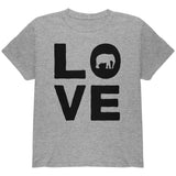 Elephant Love Youth T Shirt front view