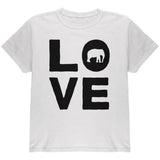 Elephant Love Youth T Shirt  front view